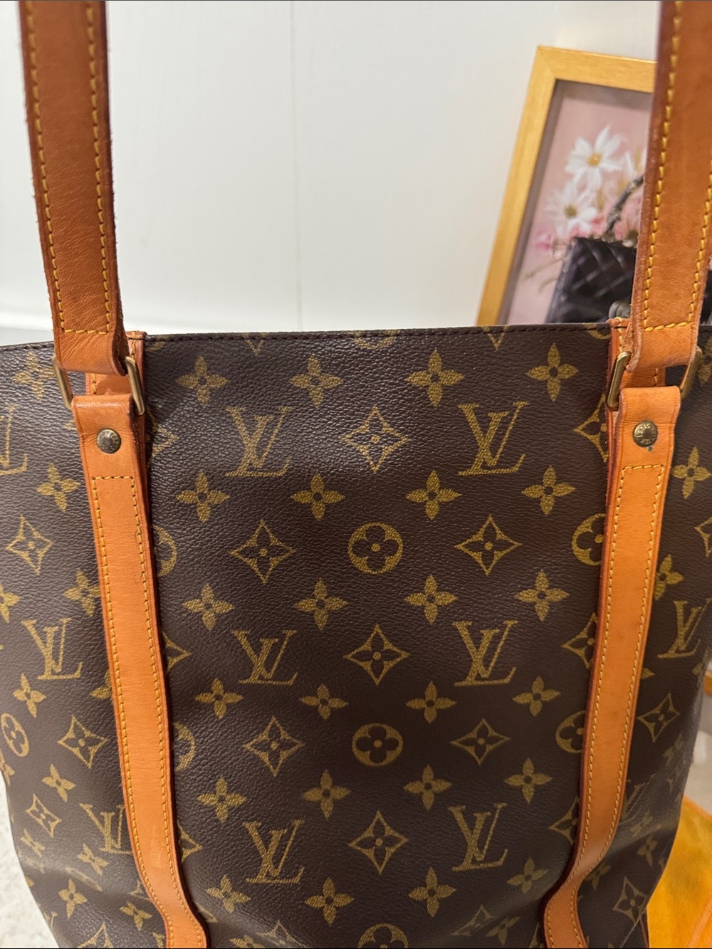 Louis Vuitton Monogram shopper Tote with Vachetta Leather Straps with COA - Picture 11 of 16